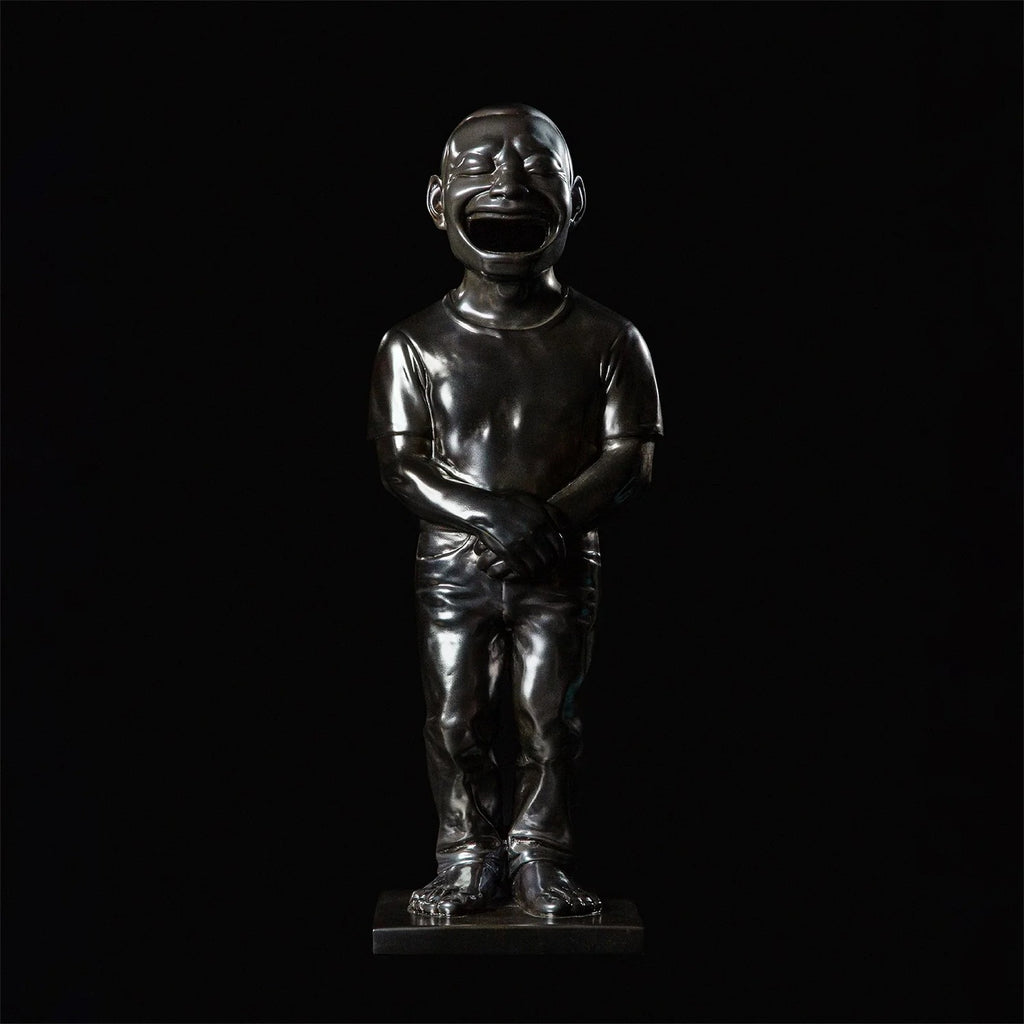 Yue Minjun, “Genesis” (元氣) Bronze Incense Chamber, 2020 (Silver)