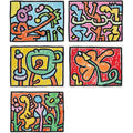 Keith Haring, Flowers (complete set), 1990