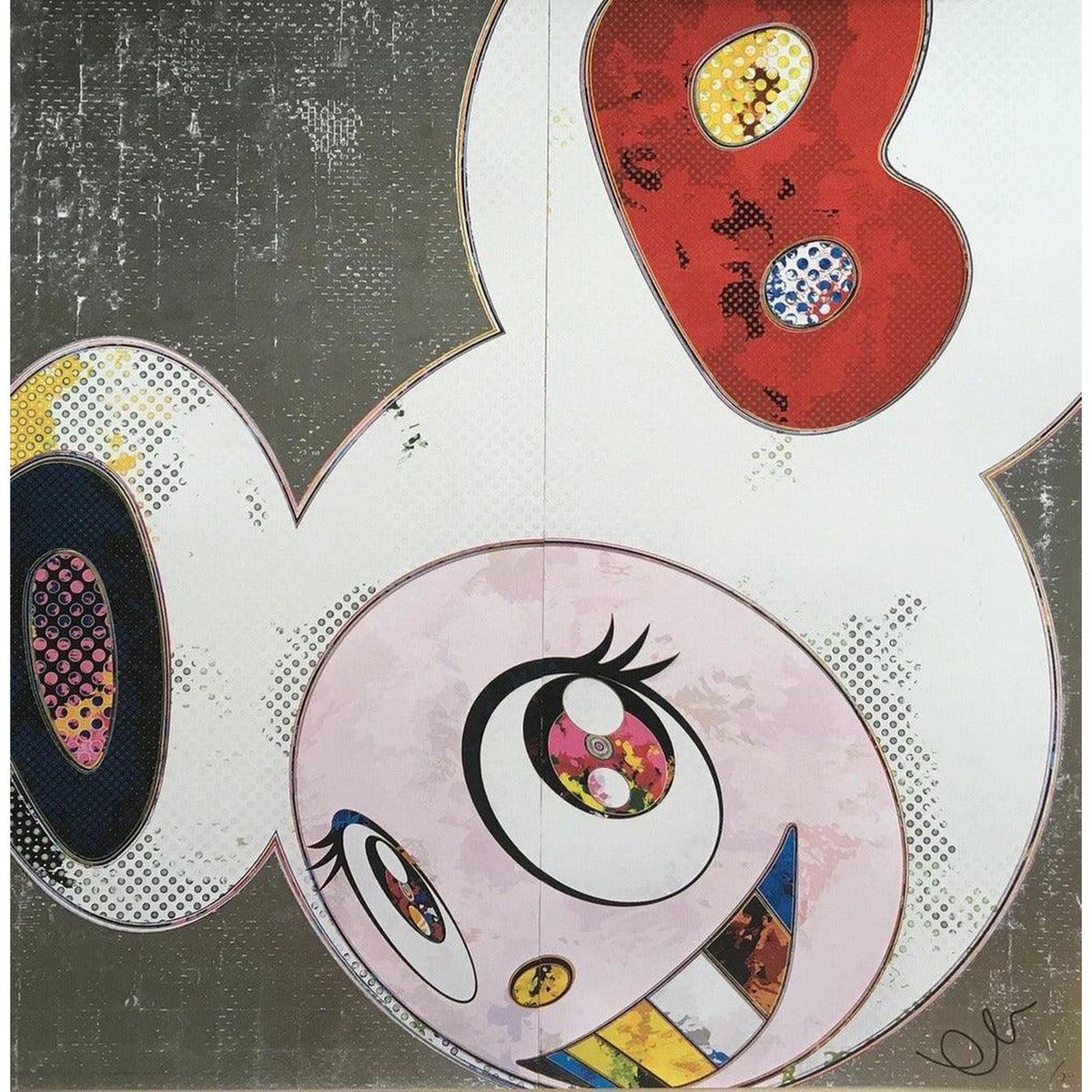 Takashi Murakami, DOB in Pure White Robe (Navy & Vermilion), 2013, 2013