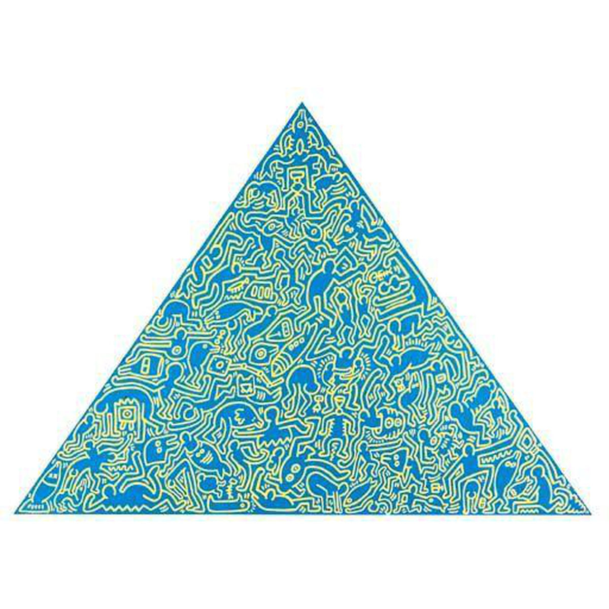 Keith Haring, Pyramid (blue I), 1989