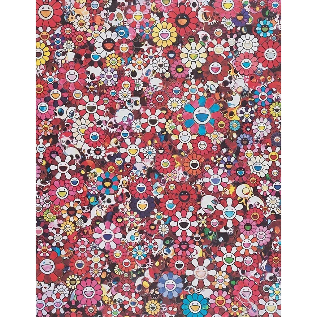 Takashi Murakami, Skulls & Flowers Red, 2016, 2016