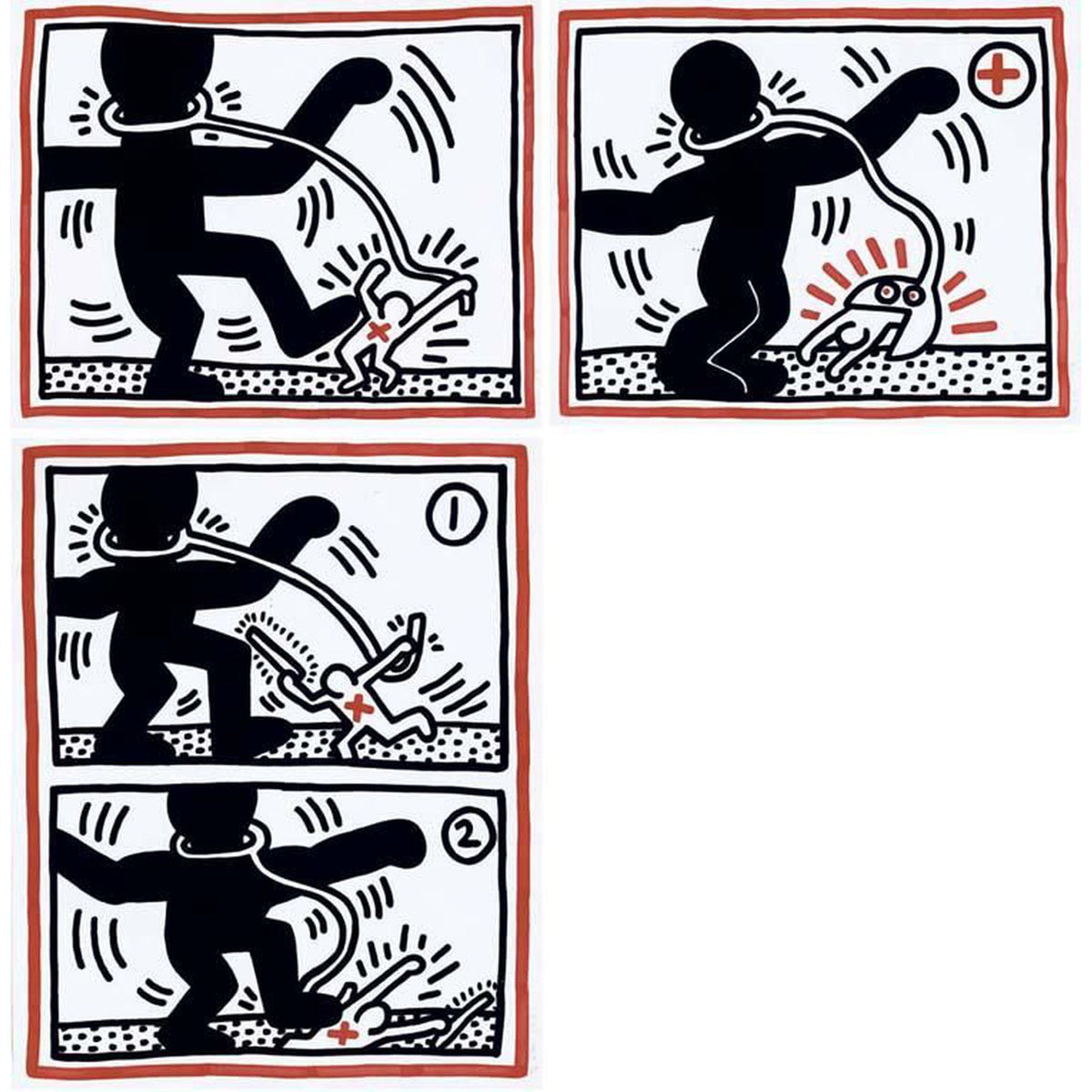 Keith Haring, Free South Africa (complete set), 1985