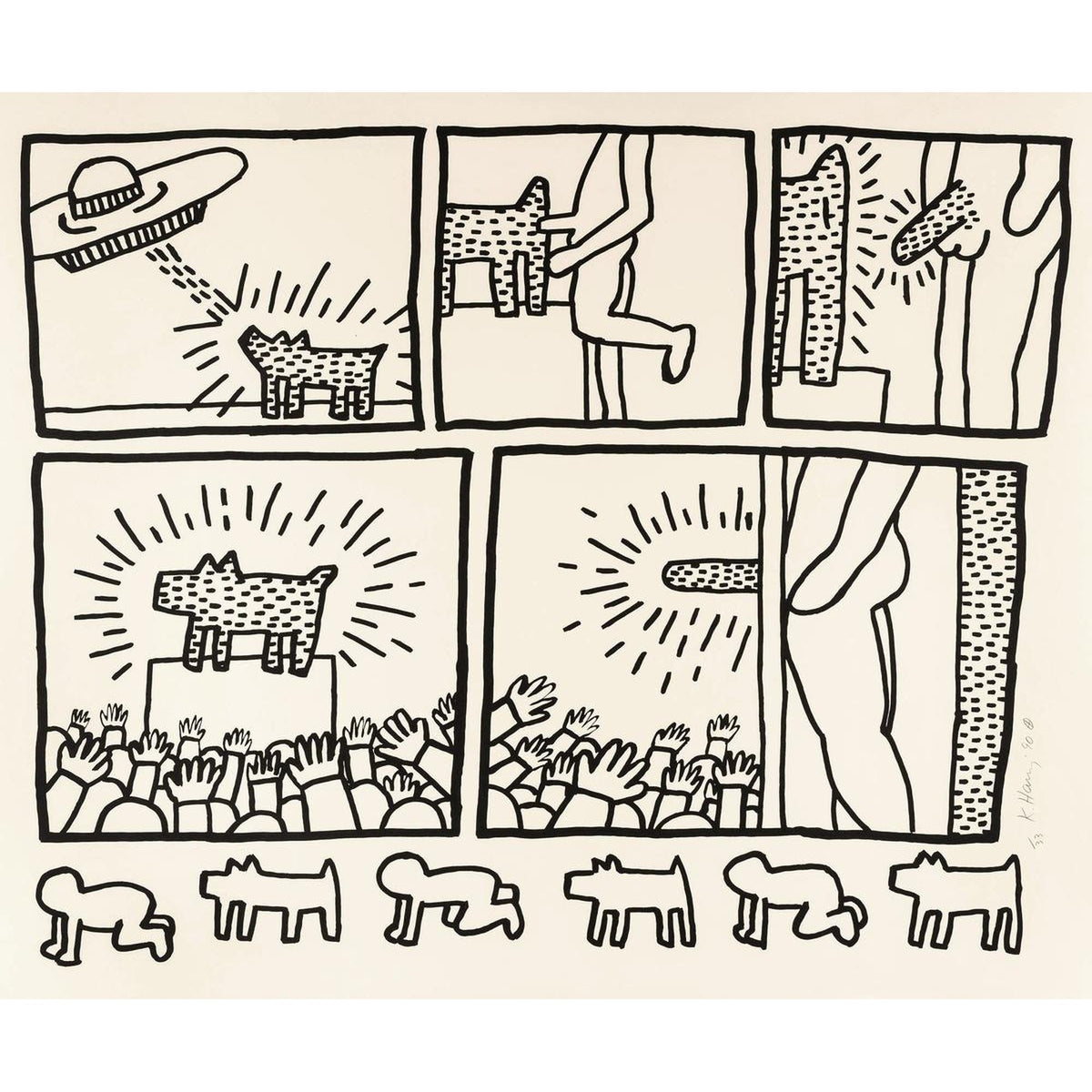 Keith Haring, The Blueprint Drawings 13, 1990