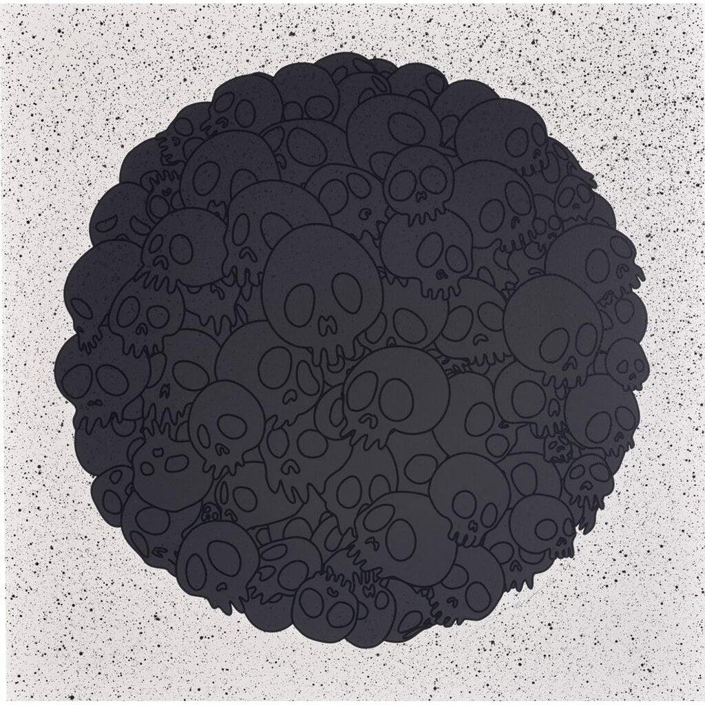 Takashi Murakami, Black Skulls Round (TM/KK For BLM), 2020, 2020
