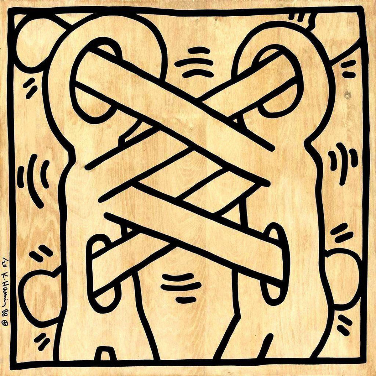 Keith Haring, Art Attack On Aids, 1988