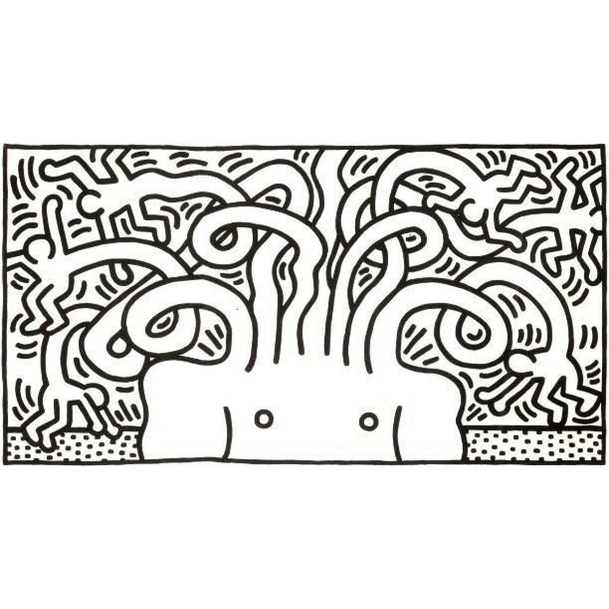 Keith Haring, Medusa Head, 1986