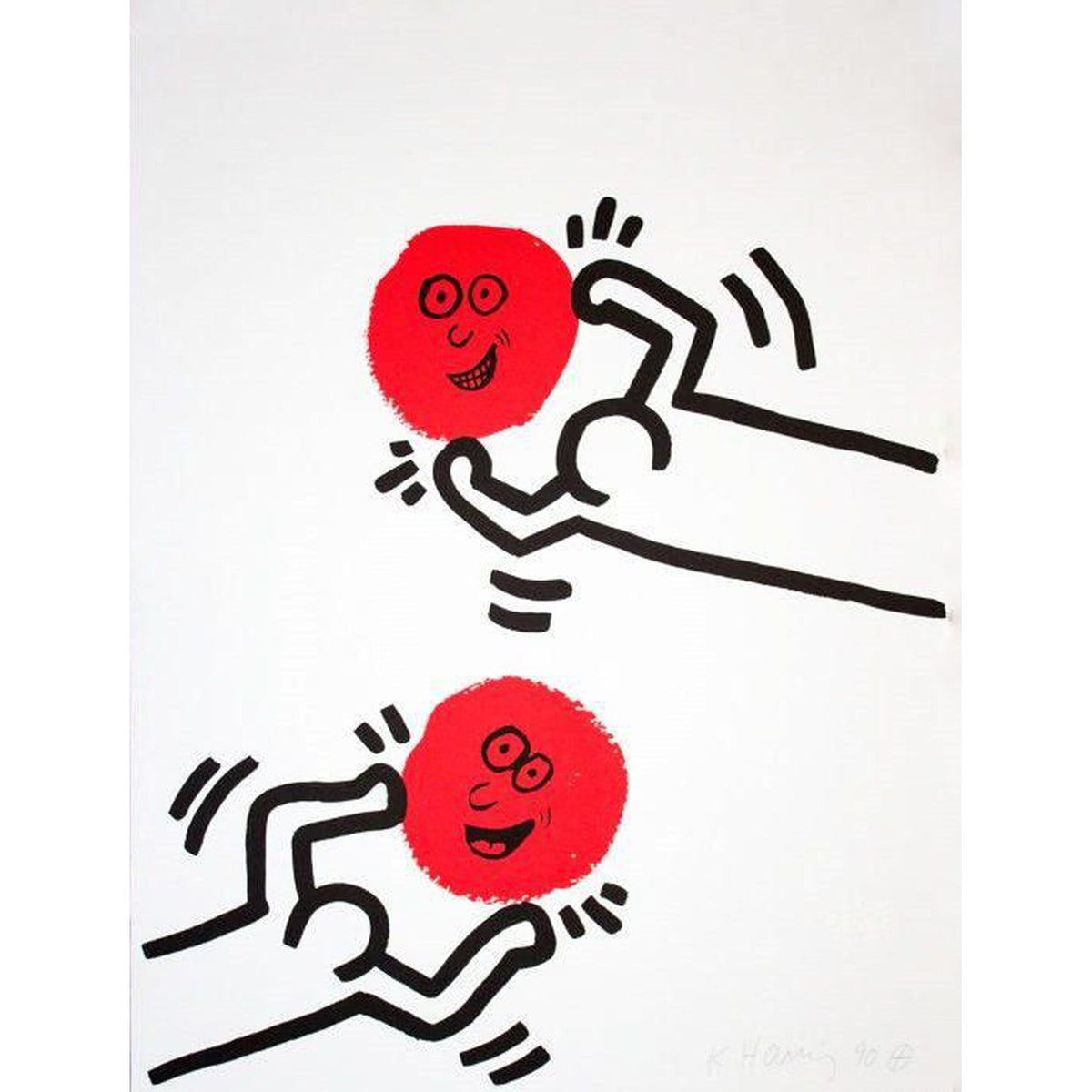 Keith Haring, The Story Of Red And Blue 11, 1989