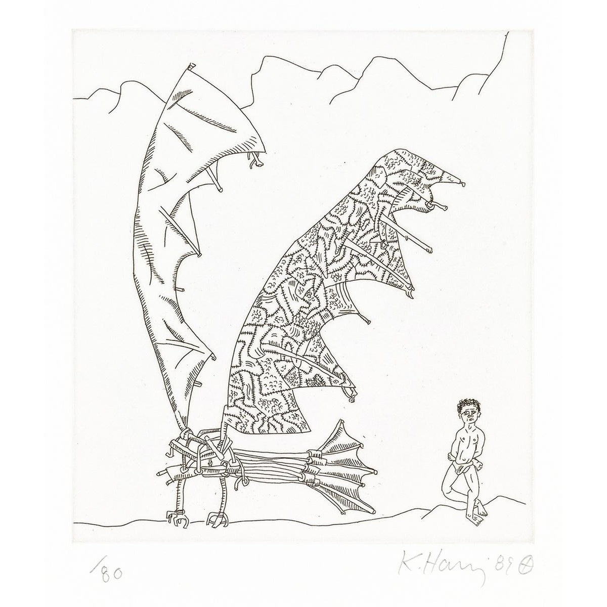 Keith Haring, The Valley Page 2, 1989
