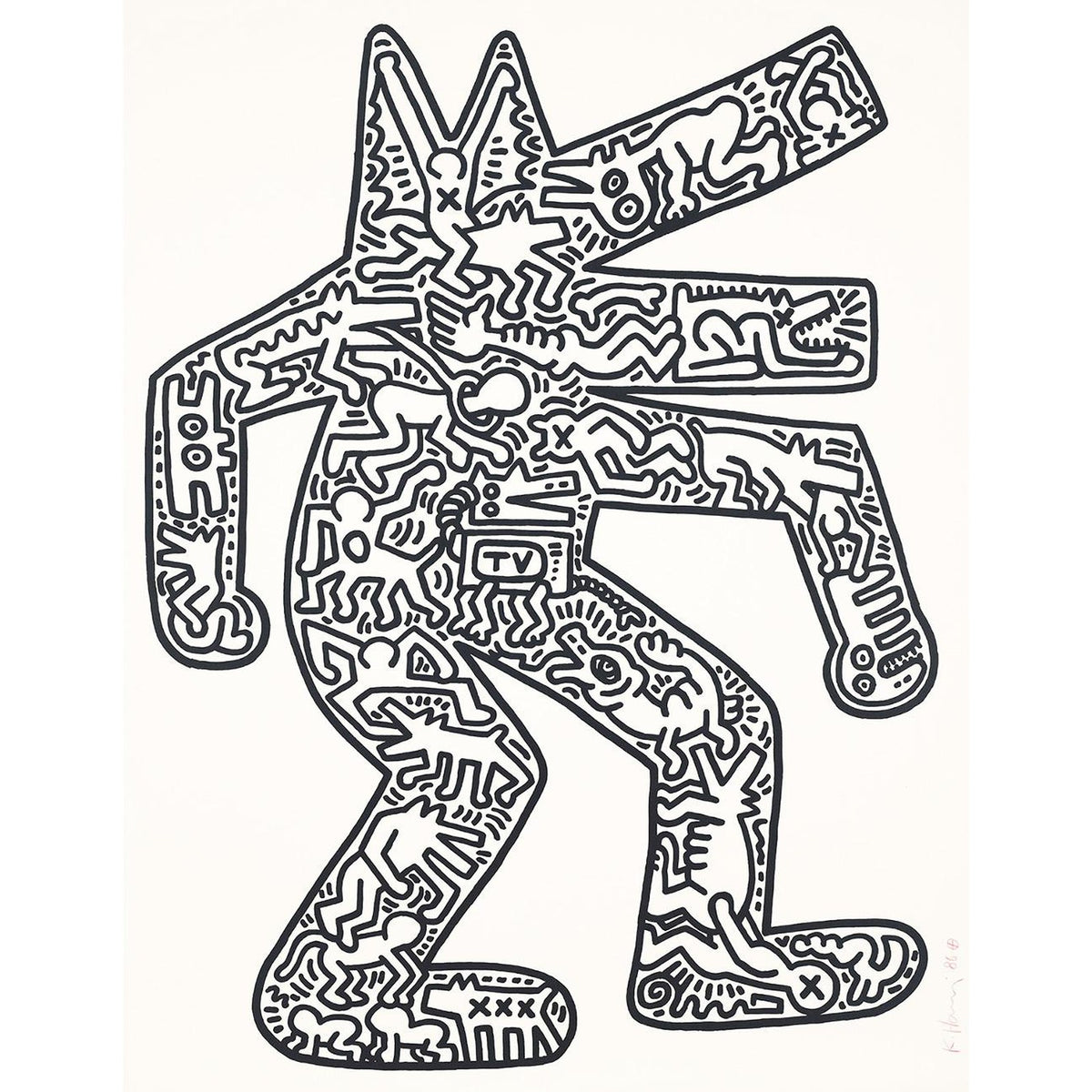Keith Haring, Dog, 1985