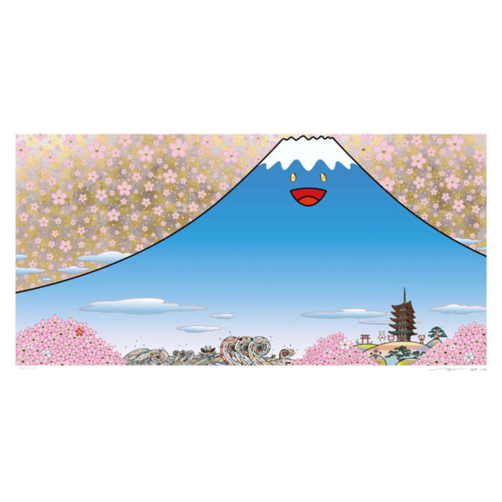 Takashi Murakami, Mount Fuji in Spring and Japan Seen from Kanagawa-oki-namiura, 2025, 2025