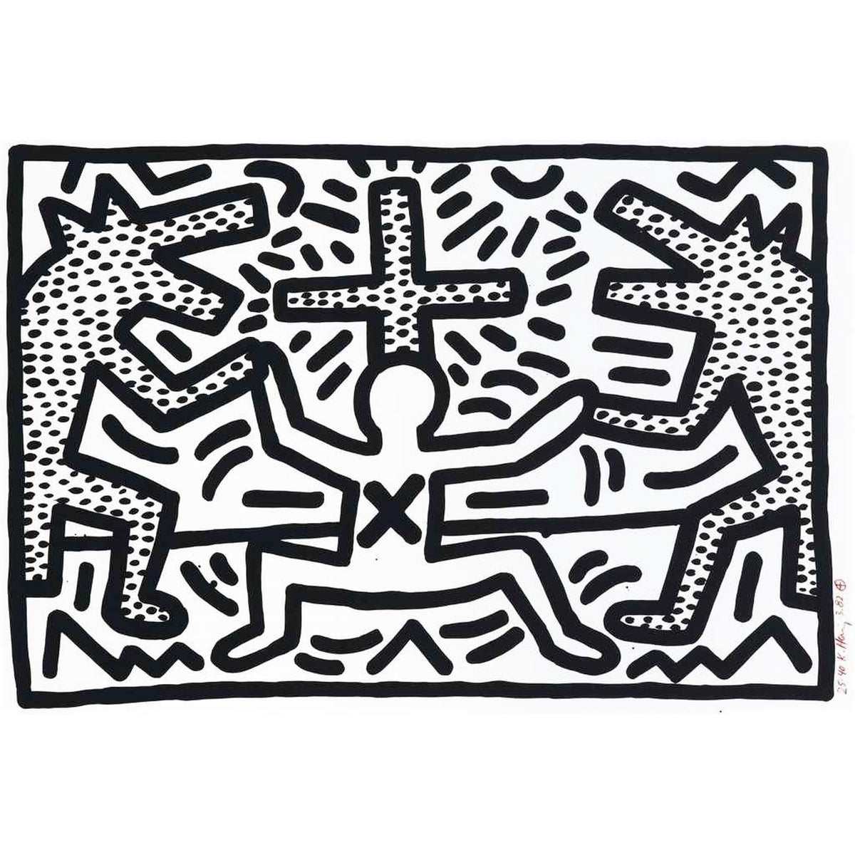 Keith Haring, Plate IV, Untitled 1 - 6, 1982