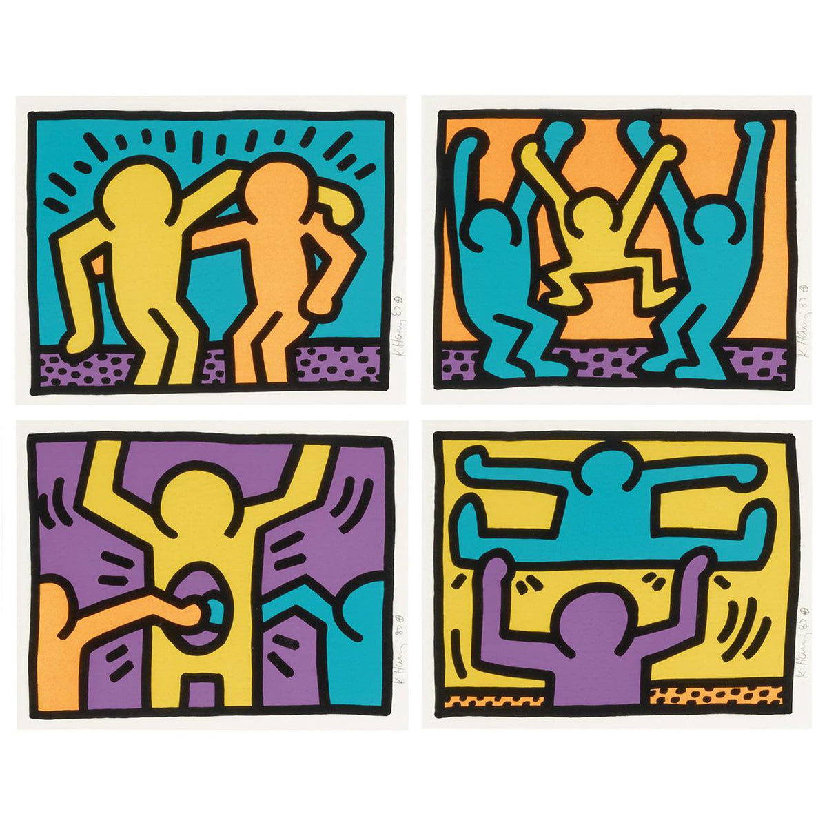 Keith Haring, Pop Shop I (complete set), 1987