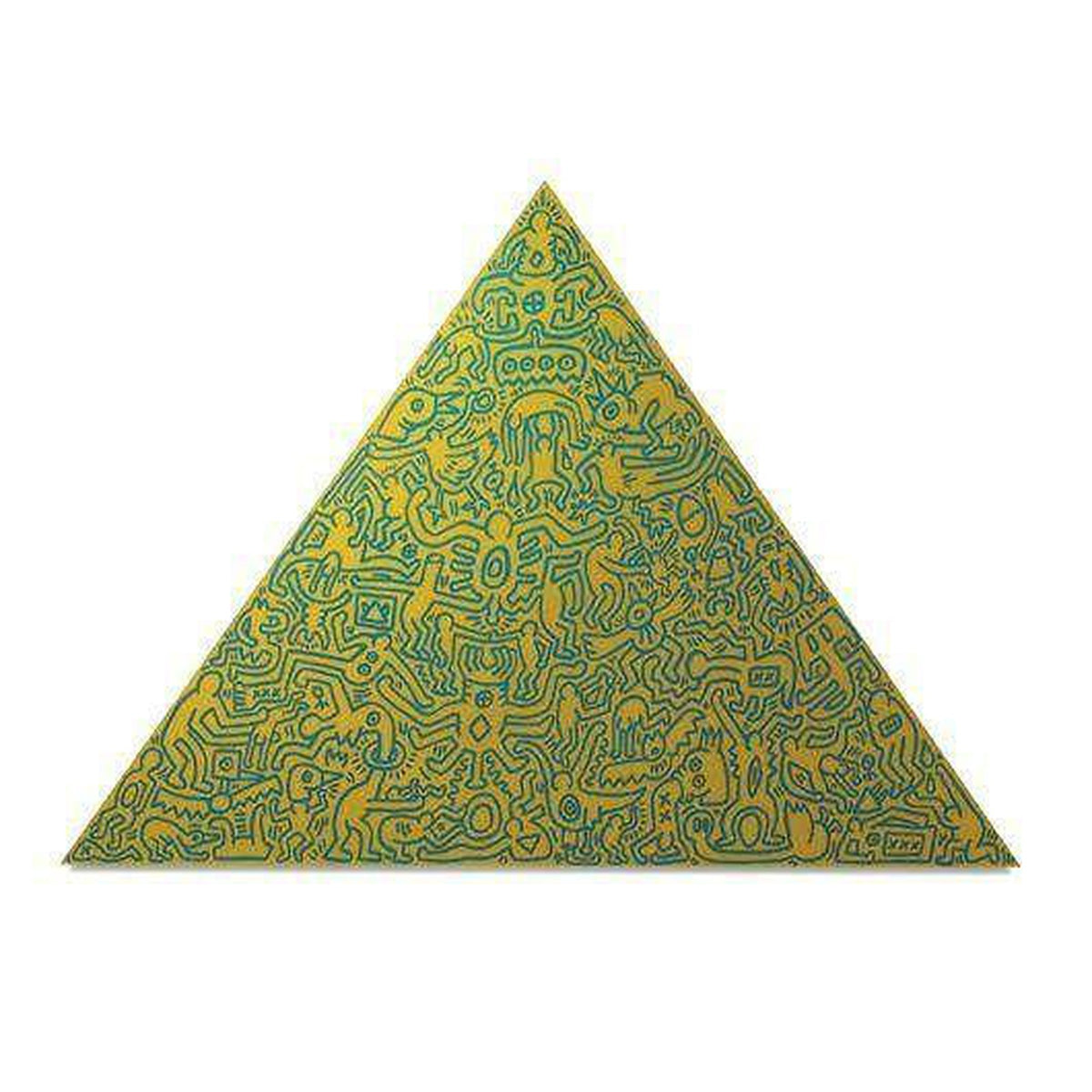 Keith Haring, Pyramid (gold I), 1989