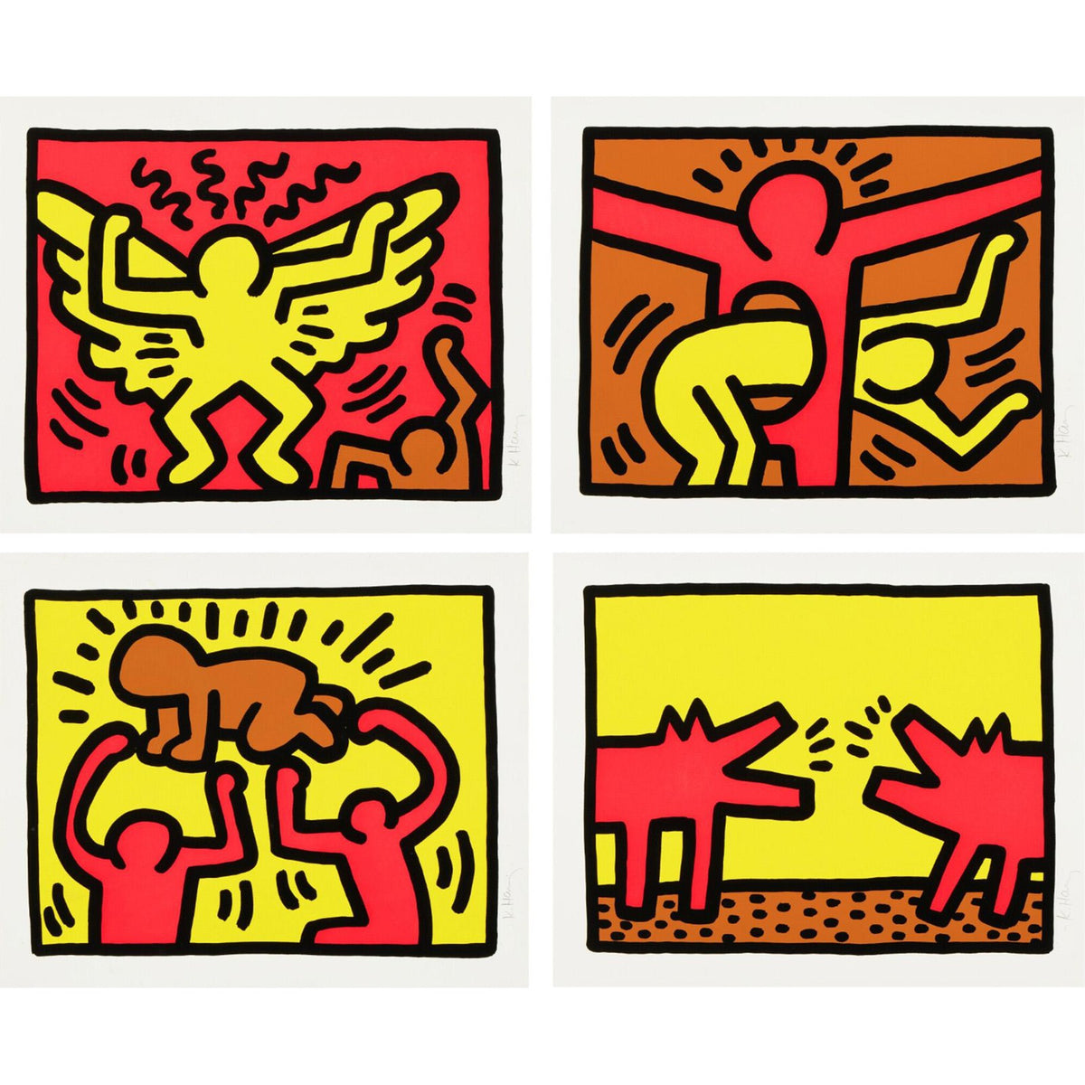 Keith Haring, Pop Shop IV (complete set), 1989