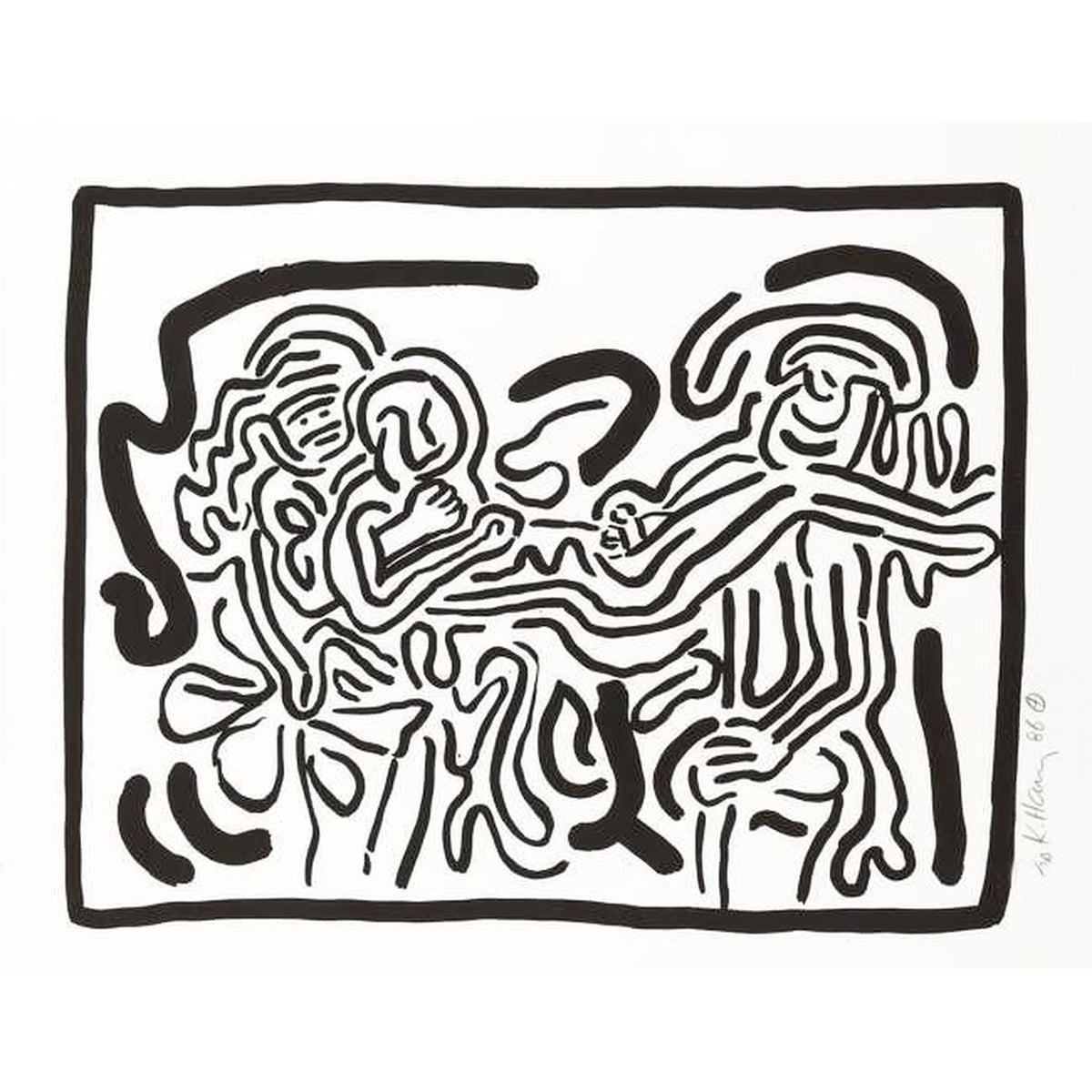 Keith Haring, Bad Boys 1, 1986