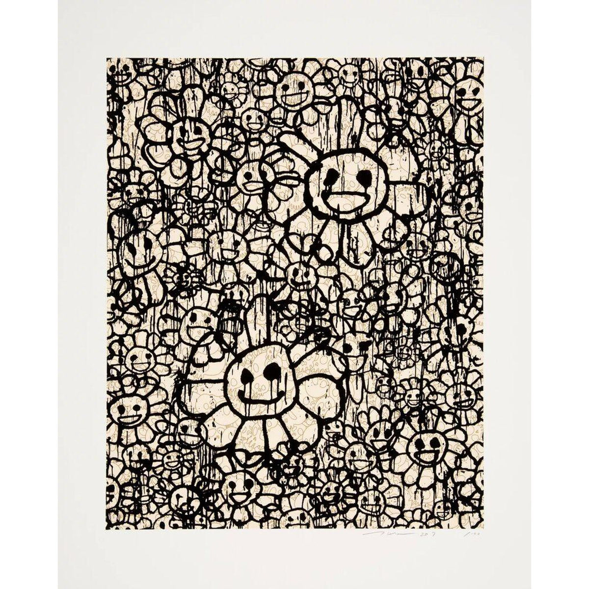 Takashi Murakami, MADSAKI Flowers A Beige (working title), 2017, 2017