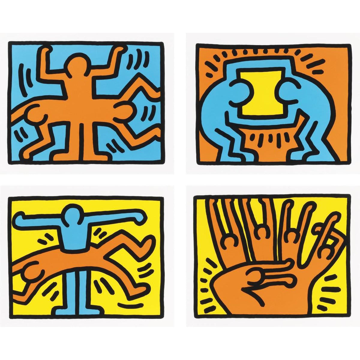 Keith Haring, Pop Shop VI (complete set), 1989