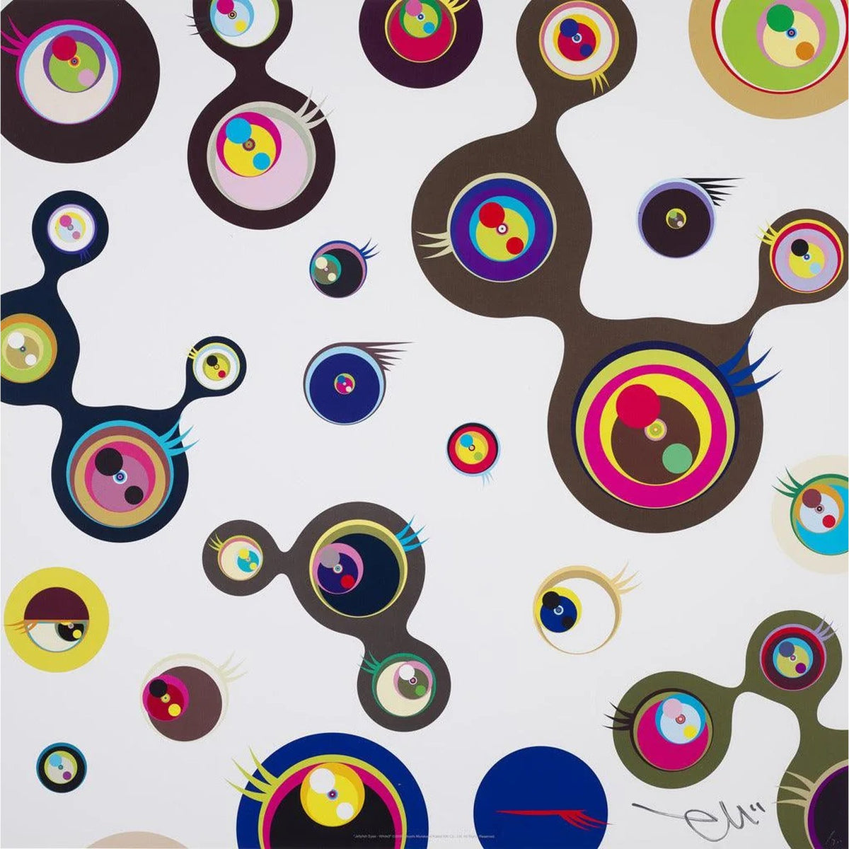 Takashi Murakami, Jellyfish Eyes - White 3, 2011, 2011