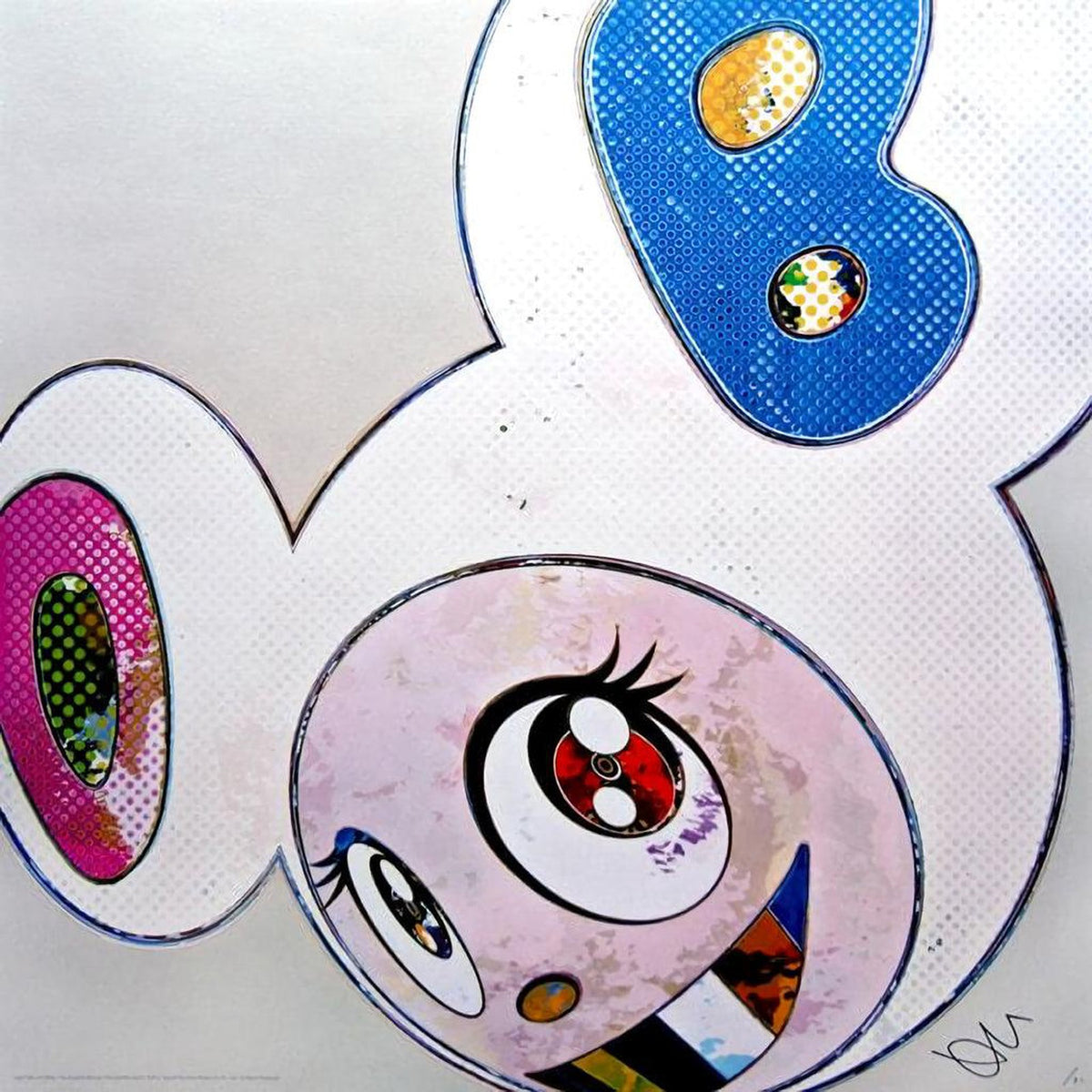 Takashi Murakami, And Then x 6 (White: The Superflat Method, Pink and Blue Ears), 2013, 2013