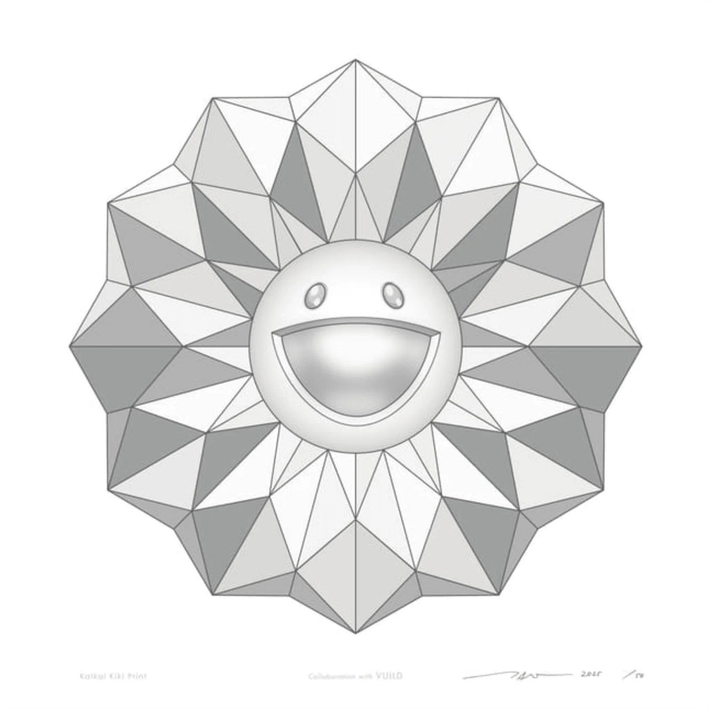 Takashi Murakami, Flower Polygon Platinum (VUILD), 2025, 2025
