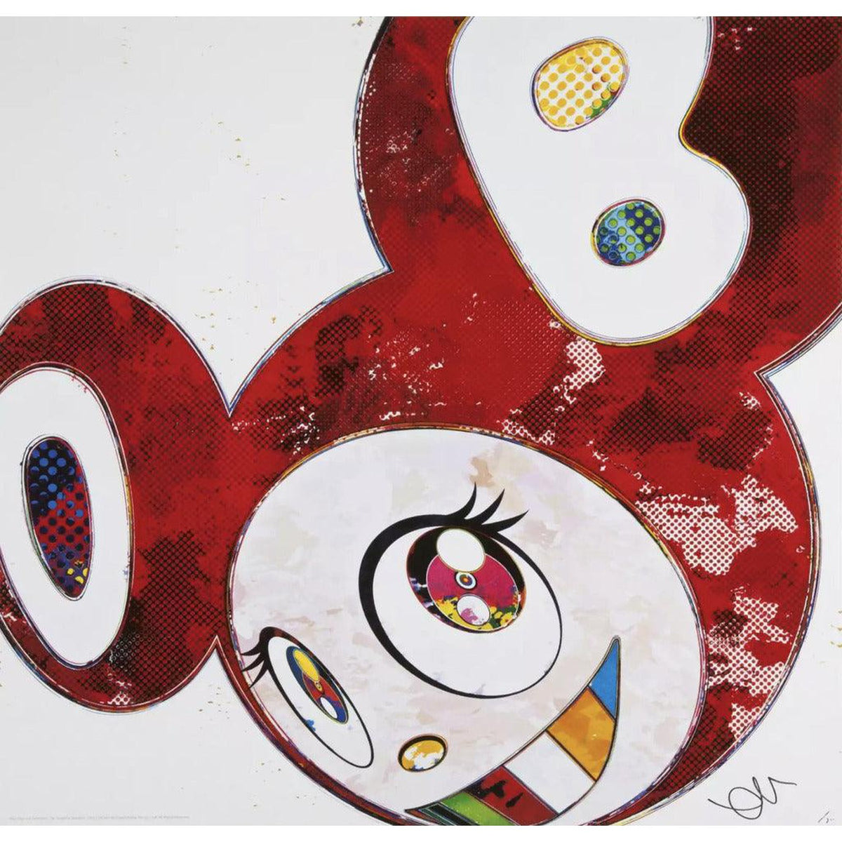 Takashi Murakami, And Then x 6 (Vermilion: The Superflat Method), 2013, 2013