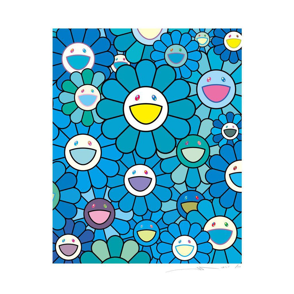 Takashi Murakami, Flowers and Prosperity Lapis Lazuli Blue, 2025, 2025