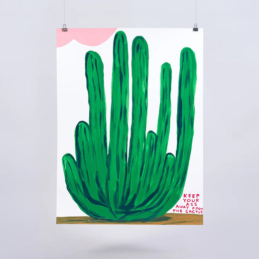 David Shrigley - “Keep Your Ass Away From The Cactus” Screenprint