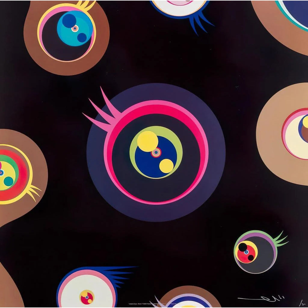 Takashi Murakami, Jellyfish Eyes - Black 1, 2011, 2011
