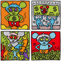 Keith Haring, Andy Mouse (complete set), 1986