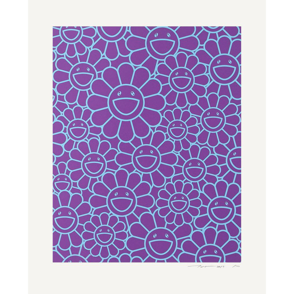 Takashi Murakami, May shower (blue/purple flowers), 2019, 2019