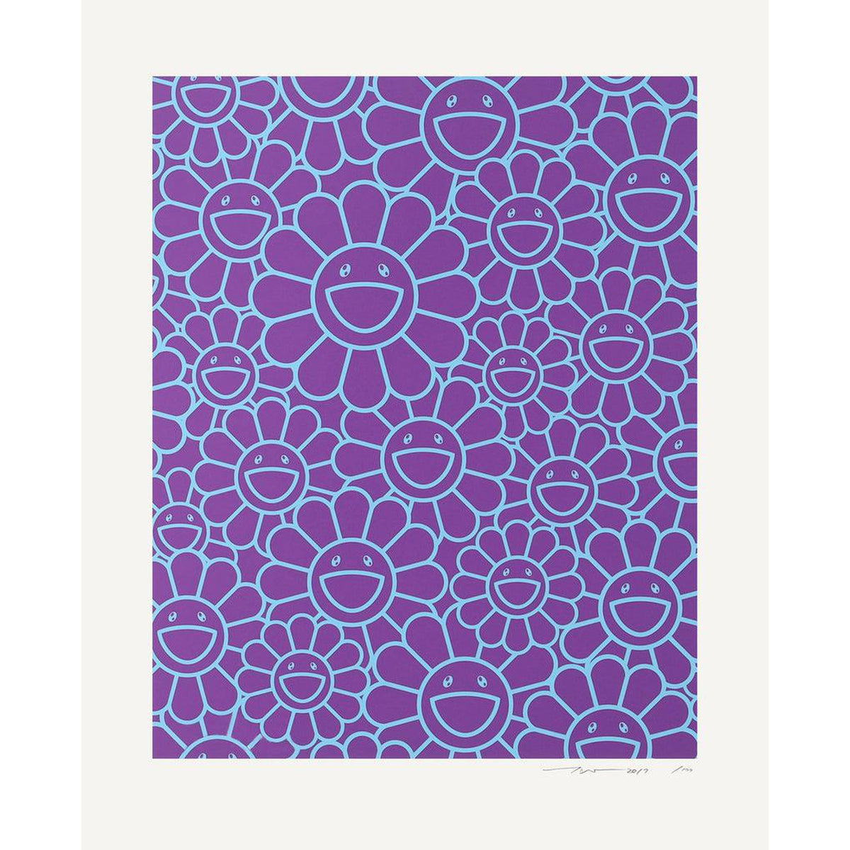 Takashi Murakami, May shower (blue/purple flowers), 2019, 2019