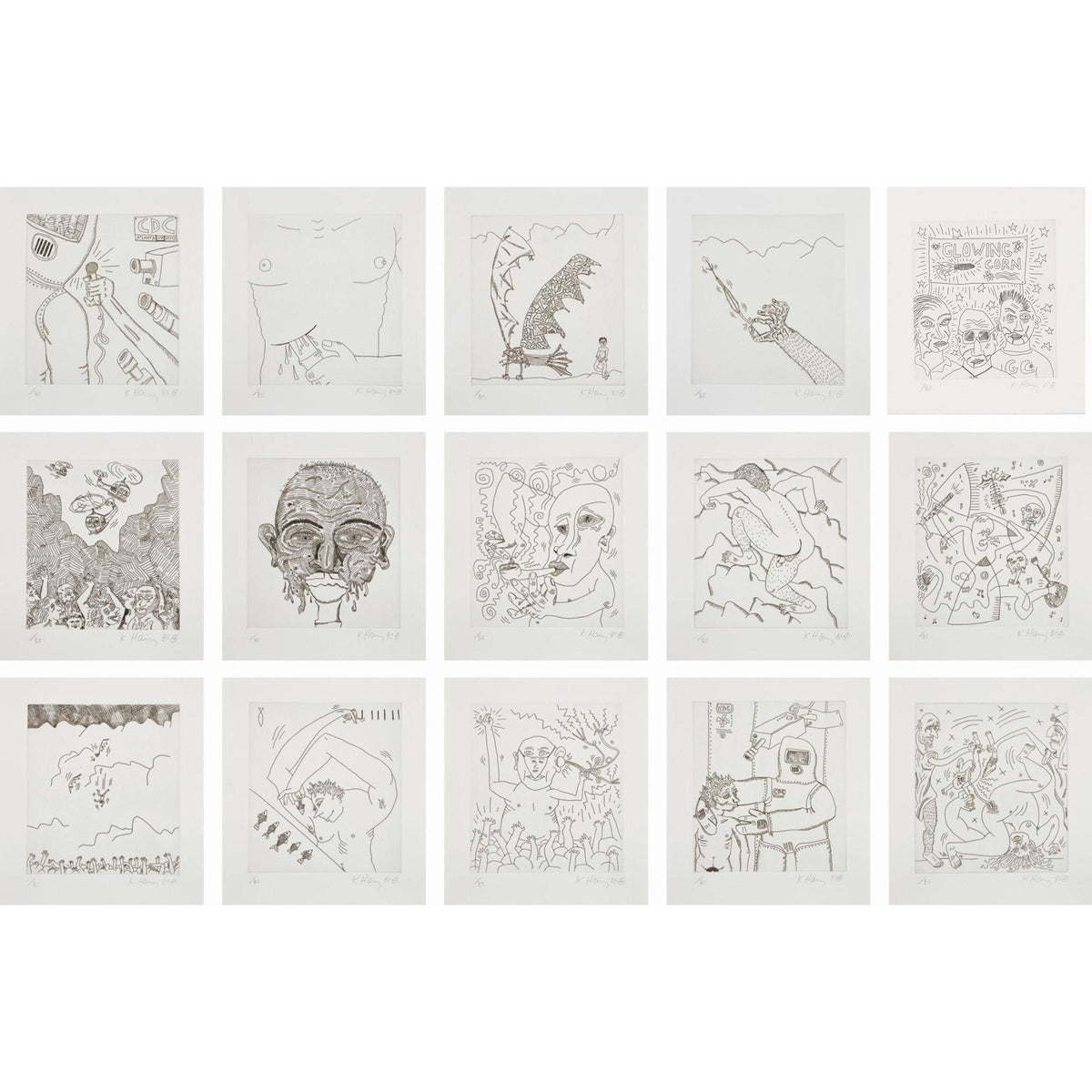 Keith Haring, The Valley (complete set), 1989