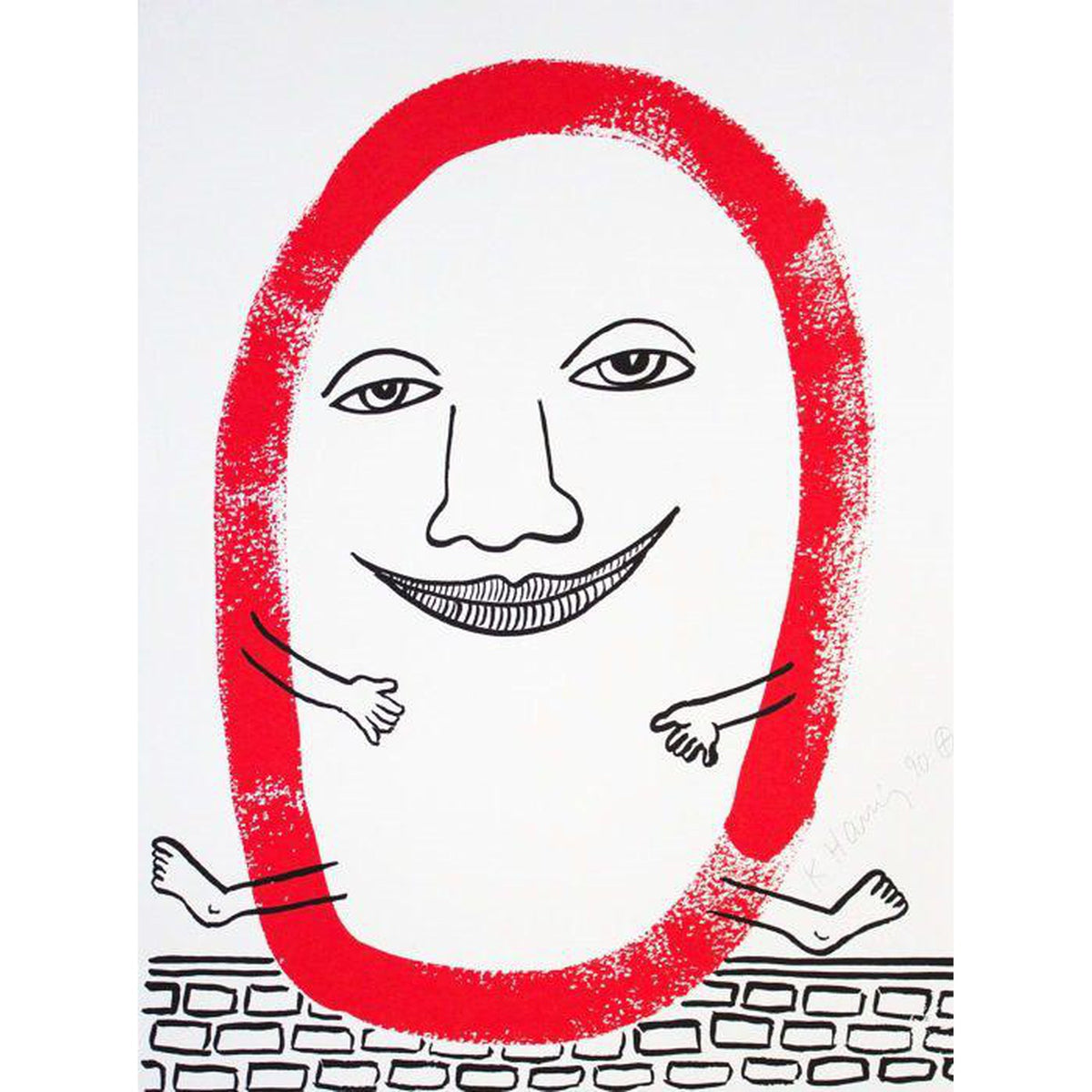Keith Haring, The Story Of Red And Blue 5, 1989