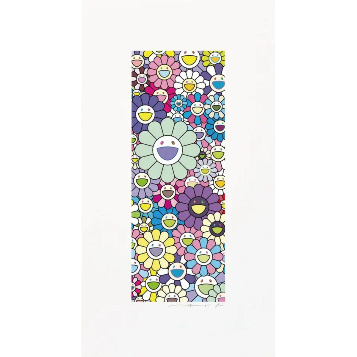 Takashi Murakami, Flower Tanzaku: Enjoying the Cool in Summer on a Riverside Platform, 2025, 2025