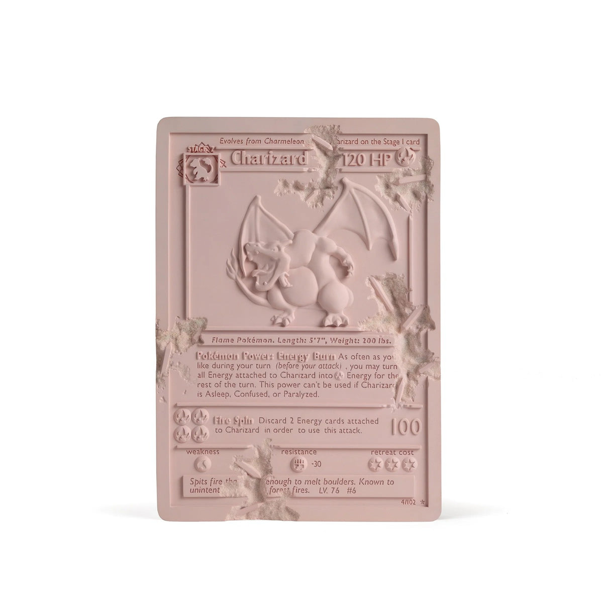 Daniel Arsham, Pink Crystalized Charizard Card