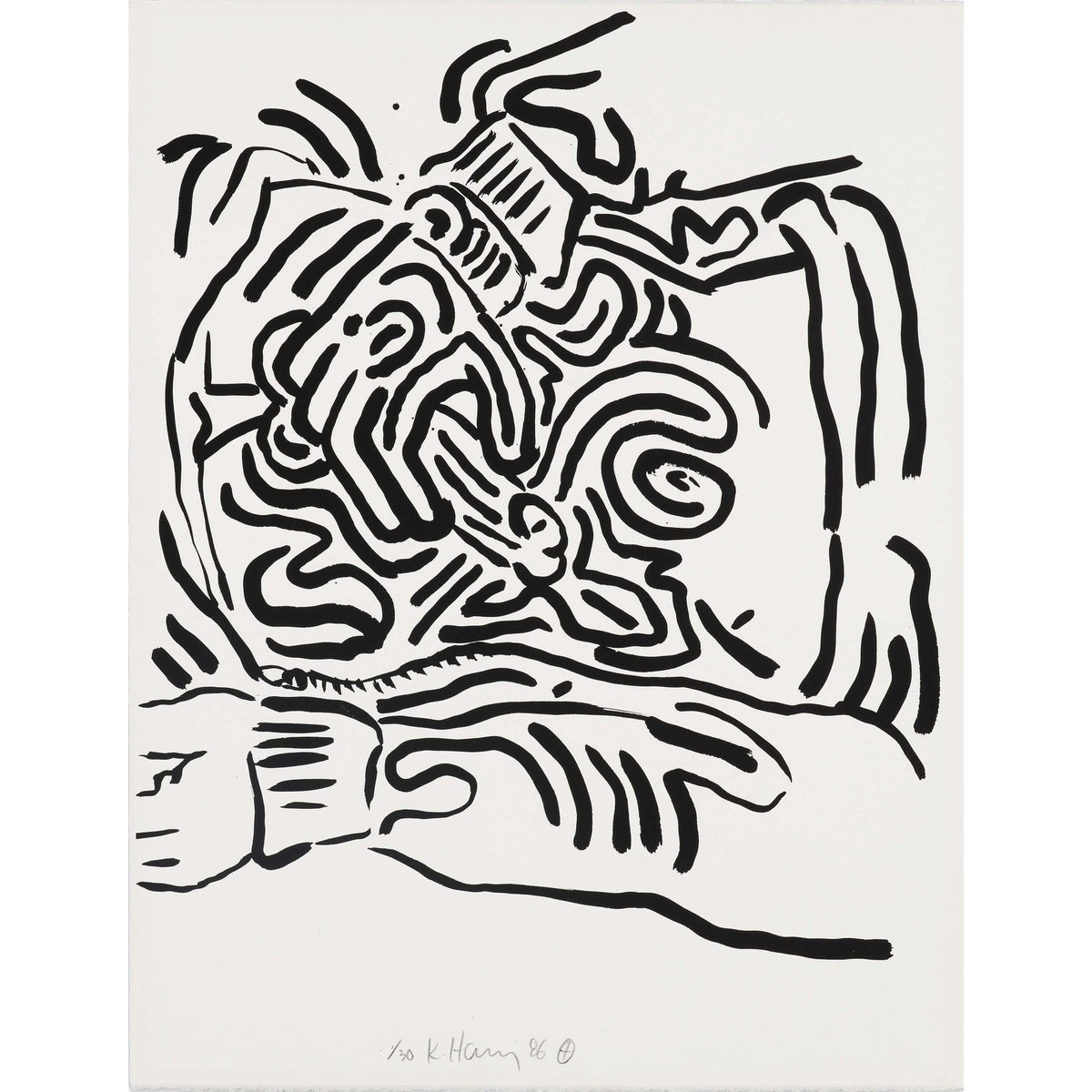 Keith Haring, Bad Boys 2, 1986