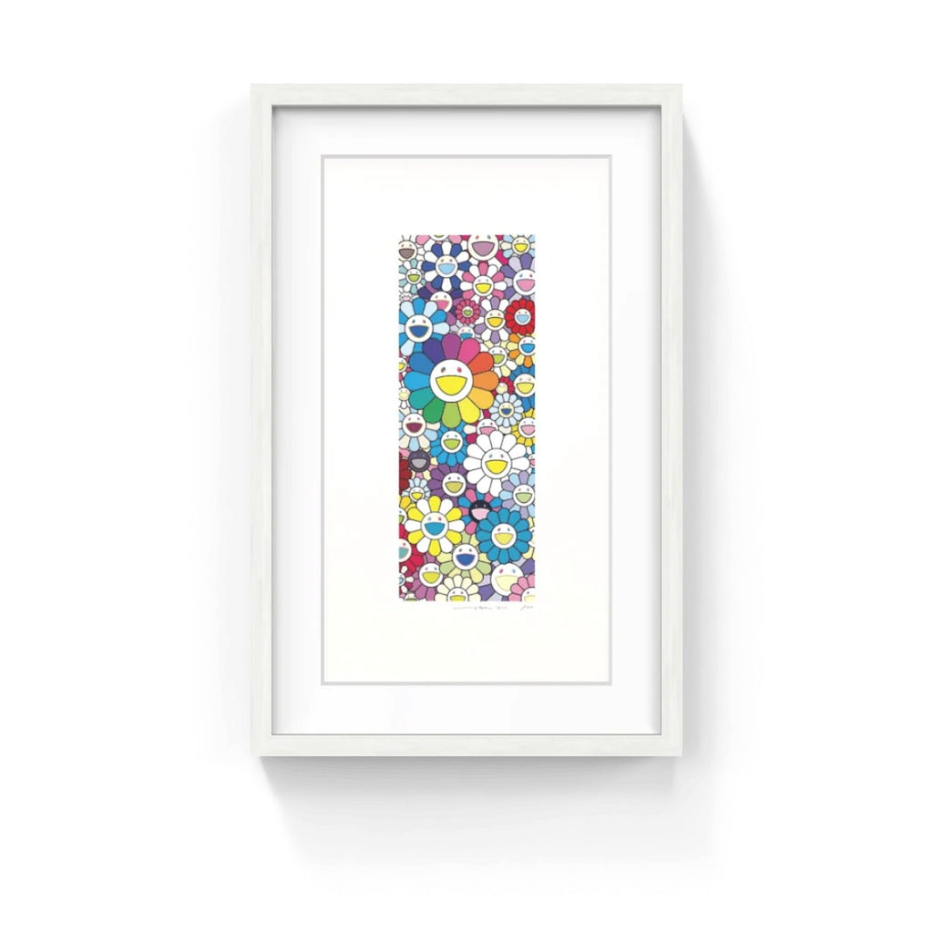 Detail of Takashi Murakami, Flower Tanzaku: Rainbow, 2025
