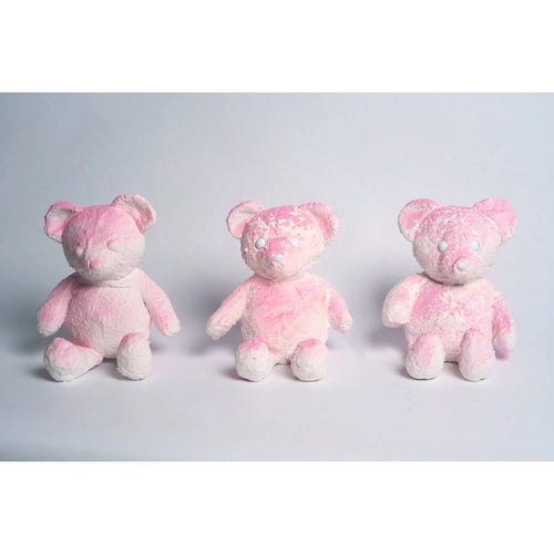 Detail of Daniel Arsham, Pink Cracked Bear