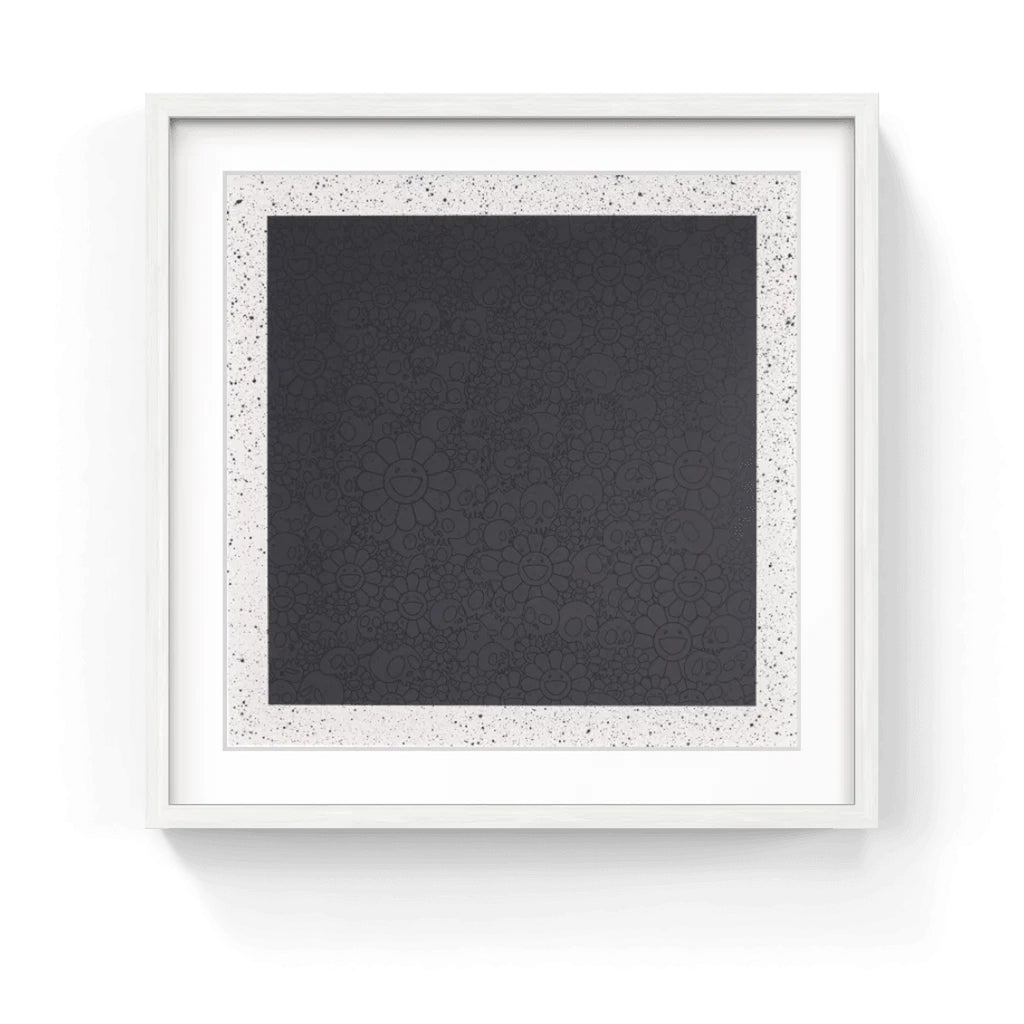Detail of Takashi Murakami, Black Flowers & Skulls Square (TM/KK For BLM), 2020
