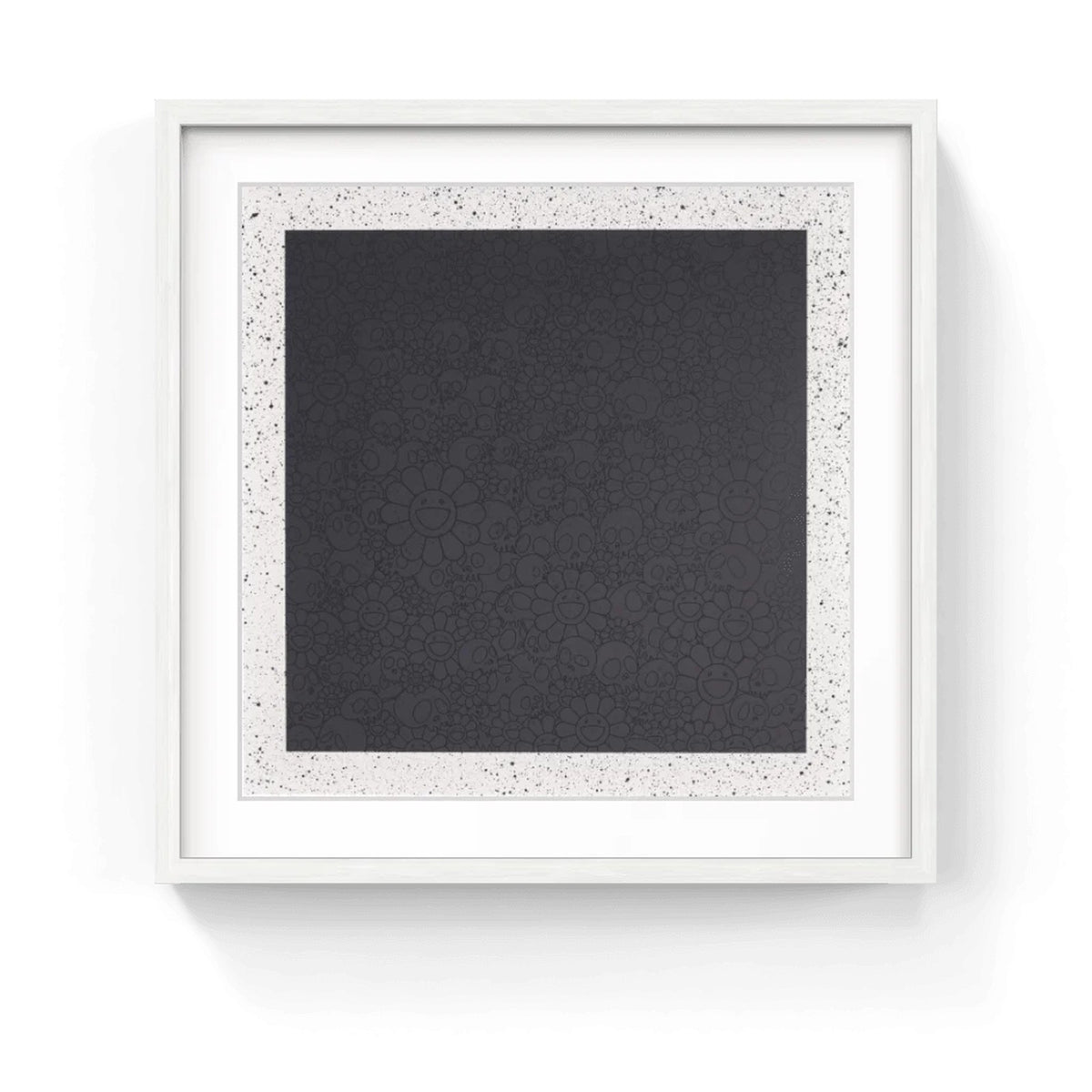 Detail of Takashi Murakami, Black Flowers & Skulls Square (TM/KK For BLM), 2020