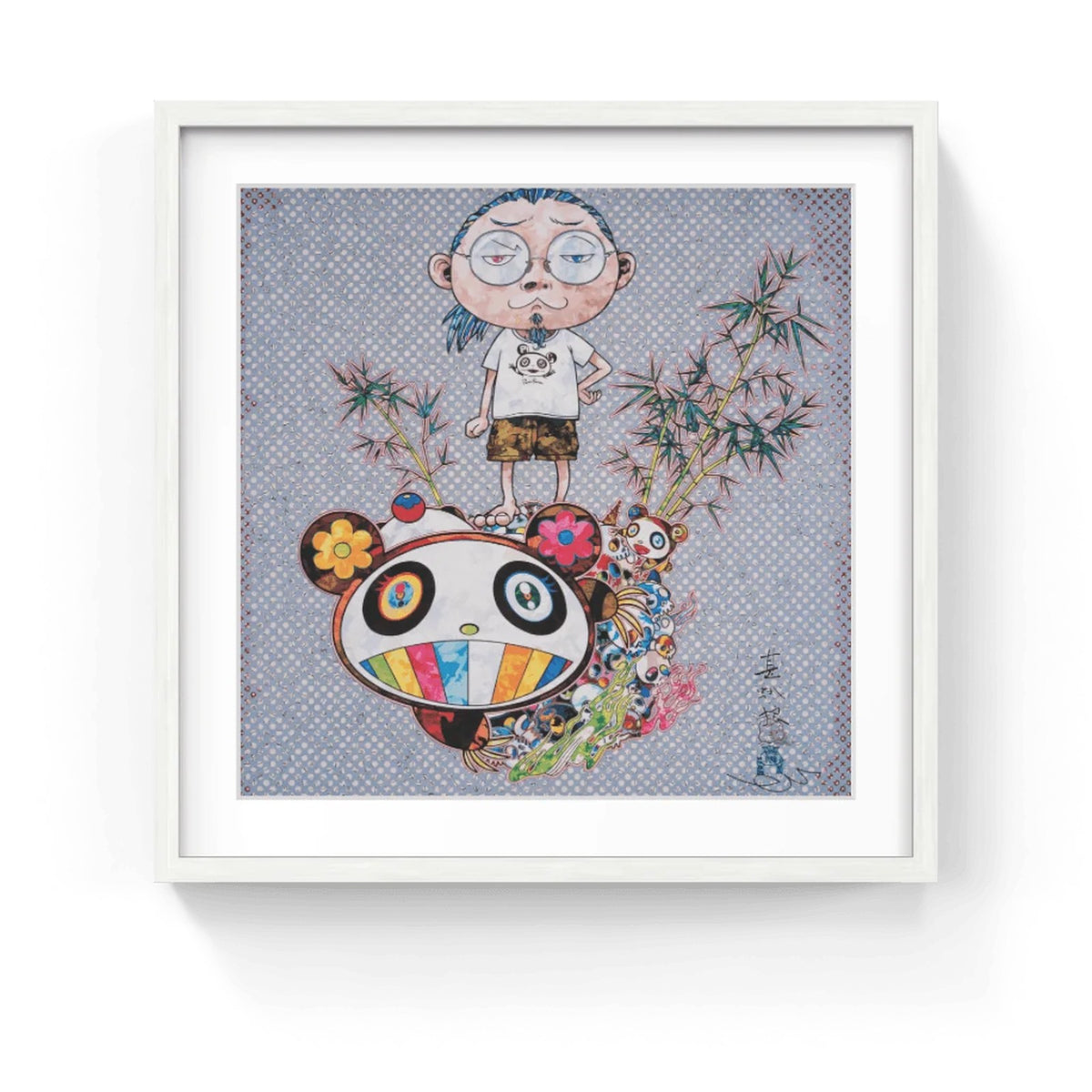 Detail of Takashi Murakami, I Met a Panda Family, 2013