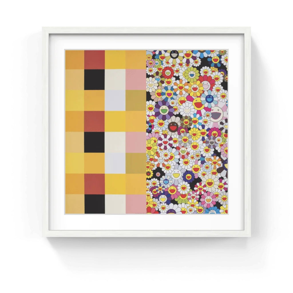 Detail of Takashi Murakami, Acupuncture Flowers (Checkers), 2008