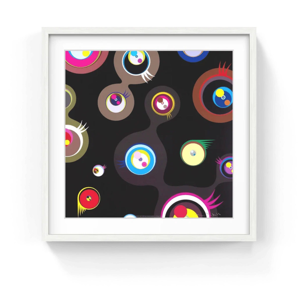 Detail of Takashi Murakami, Jellyfish Eyes - Black 2, 2011