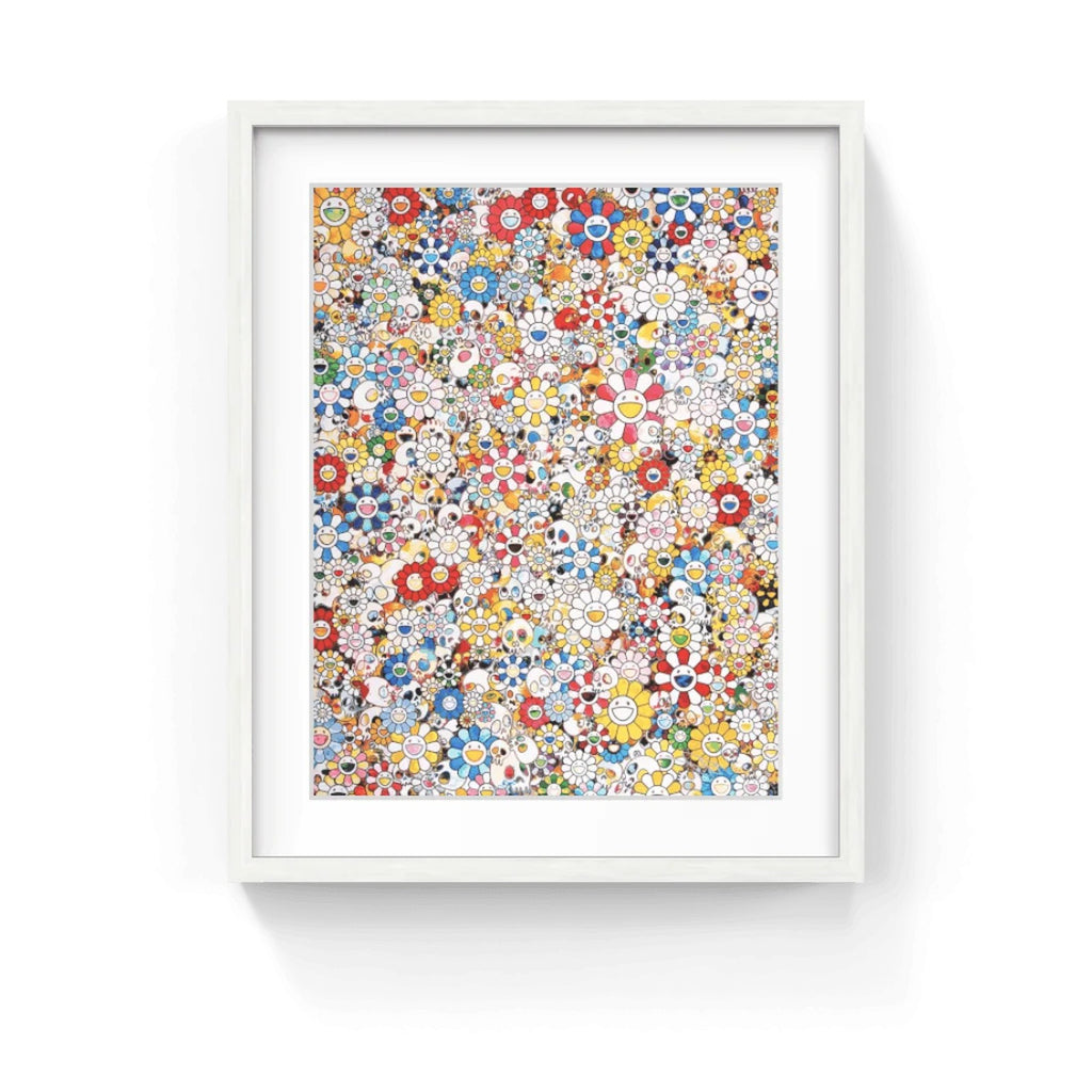 Detail of Takashi Murakami, Skulls & Flowers Multicolor, 2020