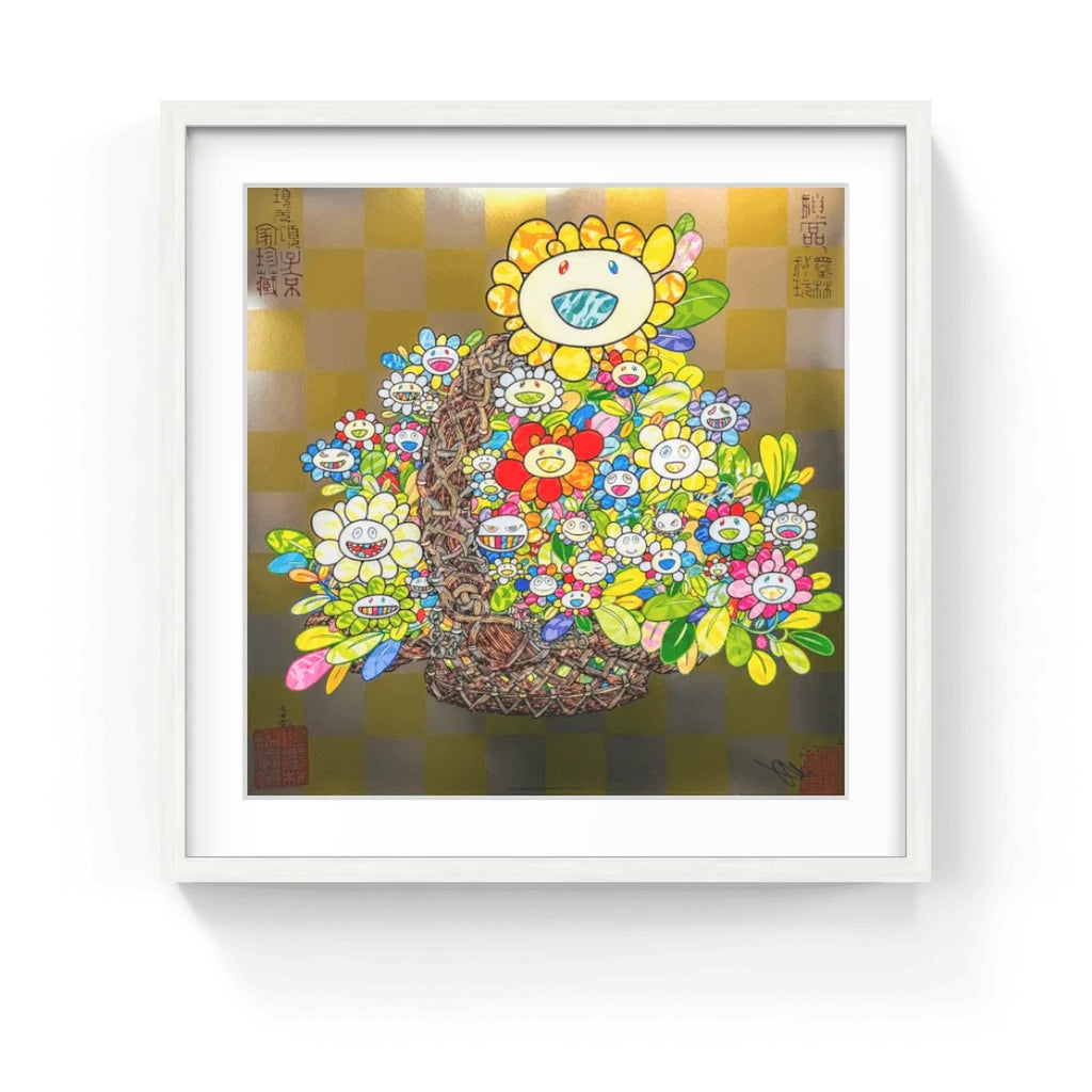 Detail of Takashi Murakami, Flowers in a Basket, 2024