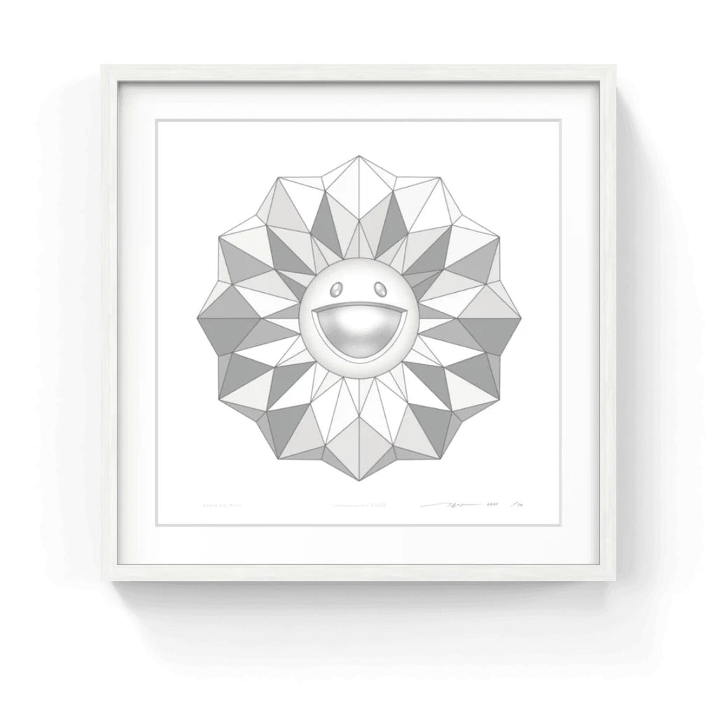 Detail of Takashi Murakami, Flower Polygon Platinum (VUILD), 2025