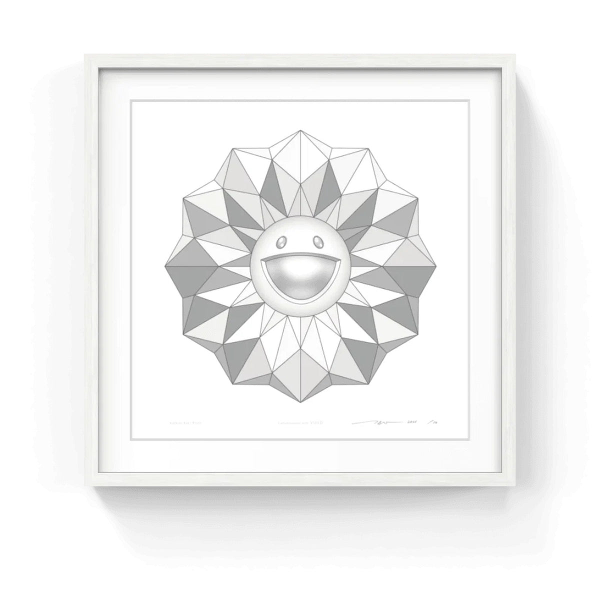 Detail of Takashi Murakami, Flower Polygon Platinum (VUILD), 2025