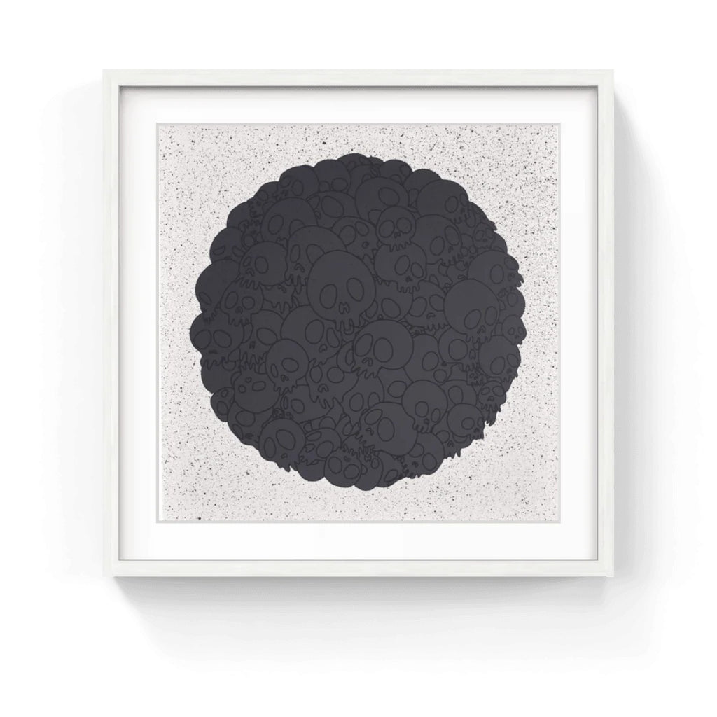 Detail of Takashi Murakami, Black Skulls Round (TM/KK For BLM), 2020
