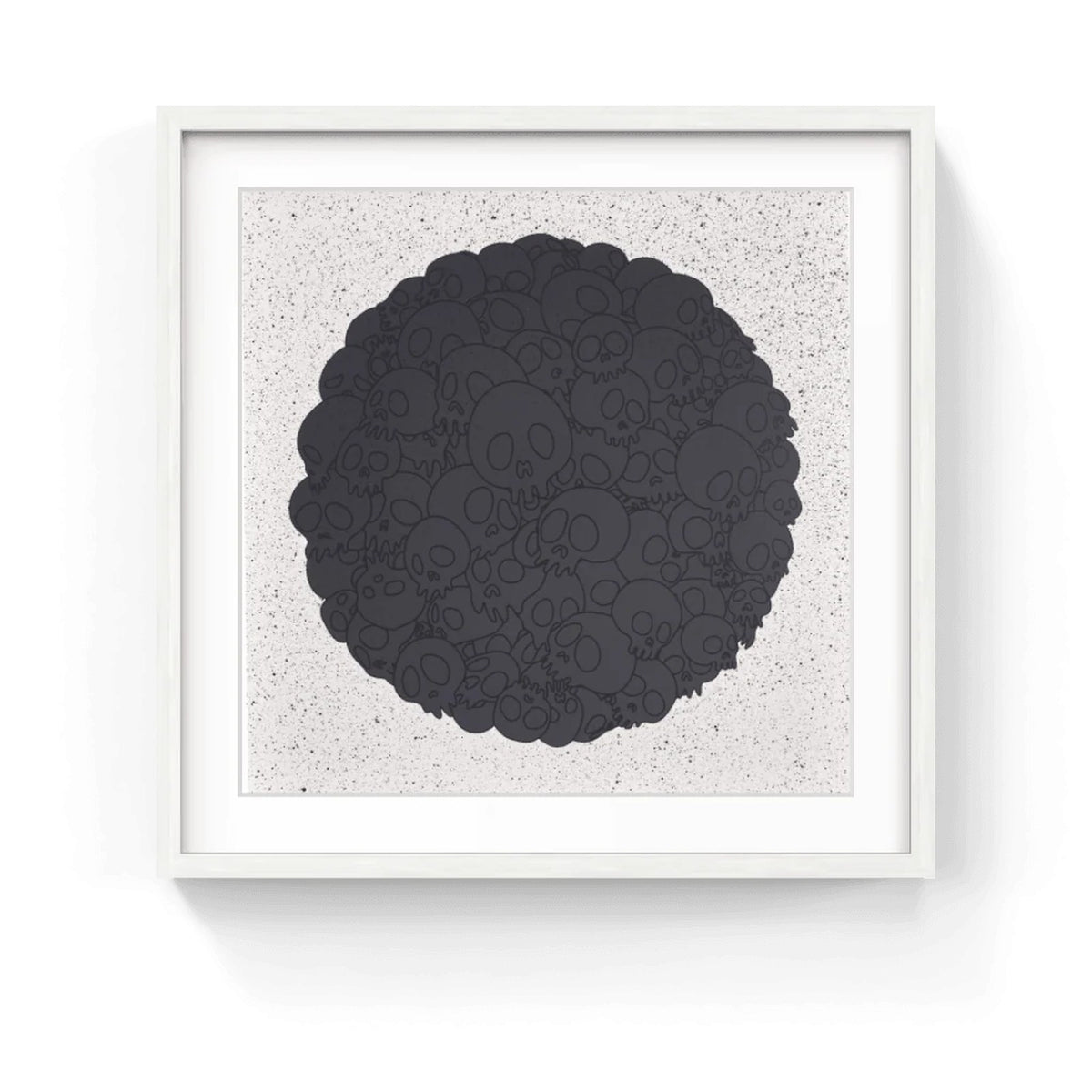 Detail of Takashi Murakami, Black Skulls Round (TM/KK For BLM), 2020