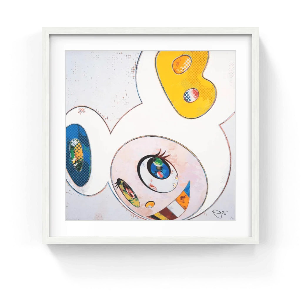 Detail of Takashi Murakami, And Then x 6 (White: The Superflat Method, Blue and Yellow Ears), 2013